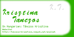 krisztina tanczos business card